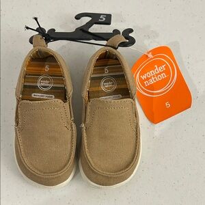 Wonder Nation Boys Brown Kids slip on loafer